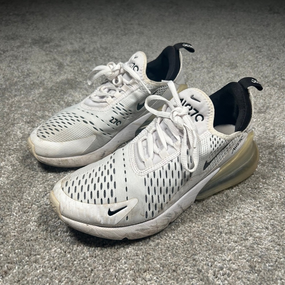 Nike Air Max 270 Womens Running Shoes White Black AH6789-100